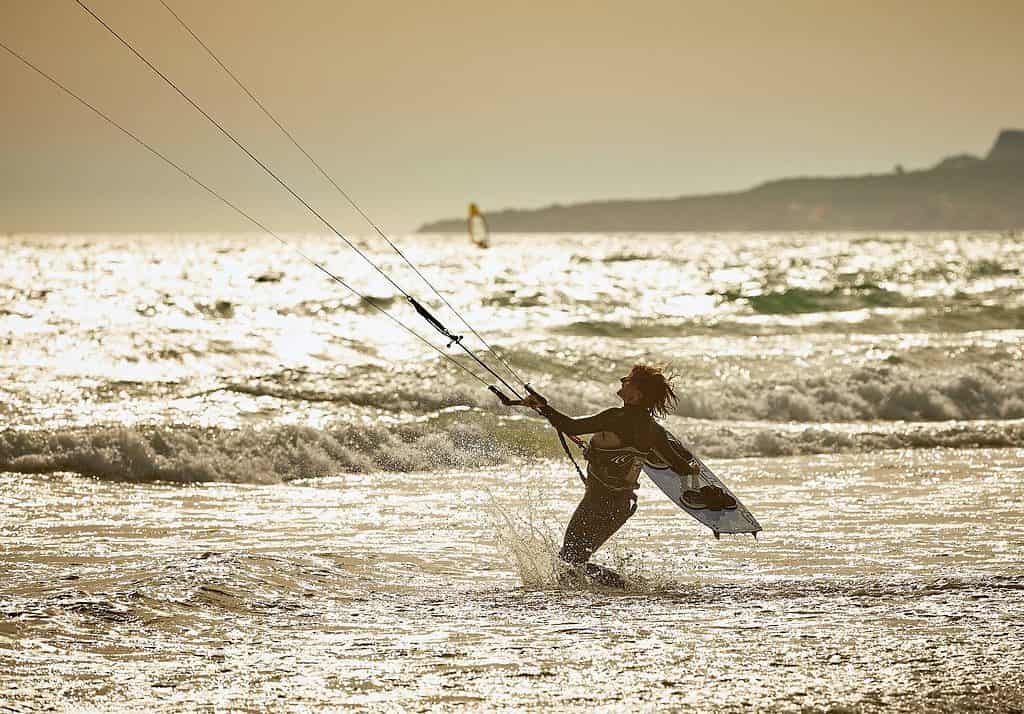 Kitesurfing in Tarifa, Spain
